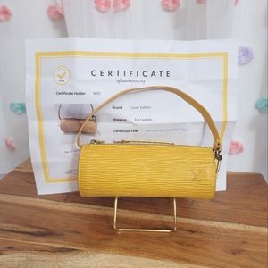 Authentic LV Yellow Epi Mini Papillon #AR0998
